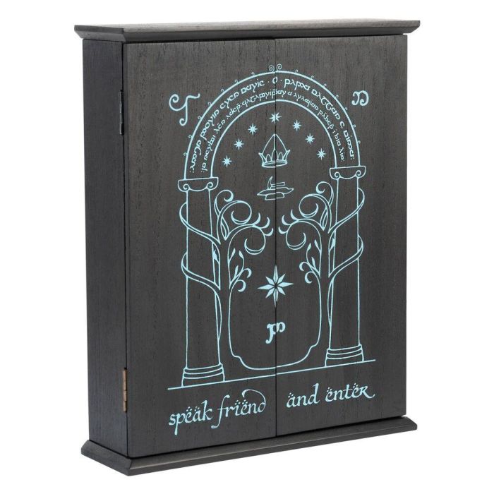 ERIK Colgador de Llaves Puerta de Moria El Señor de los Anillos, Luminiscente, Madera MDF, 21x26x6cm