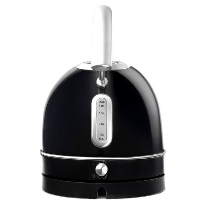 Sweiss KTL9 Hervidor Vintage Eléctrico de Agua - 2200 W, 1.8 L, Base Giratoria, Acero Inoxidable, Negro 3