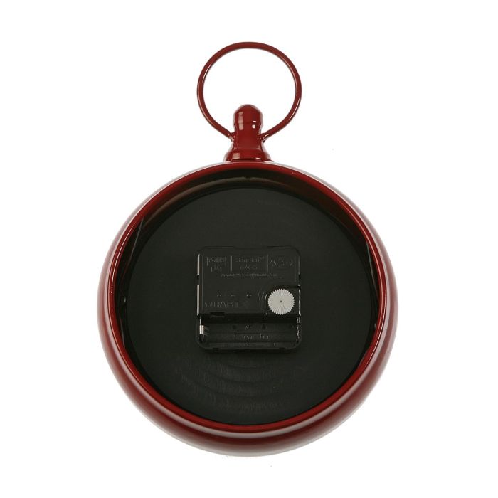 Reloj Pared Rojo 16X23 Cm Versa (2 Unidades) 2 Reloj Pared Rojo 16X23 Cm Versa (2 Unidades) 2