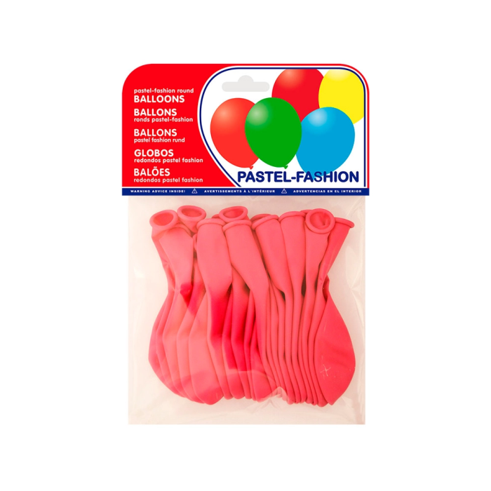 Blanca Globo 100% Latex Biodegradable Pastel Fucsia Bolsa de 20 Unidades 1