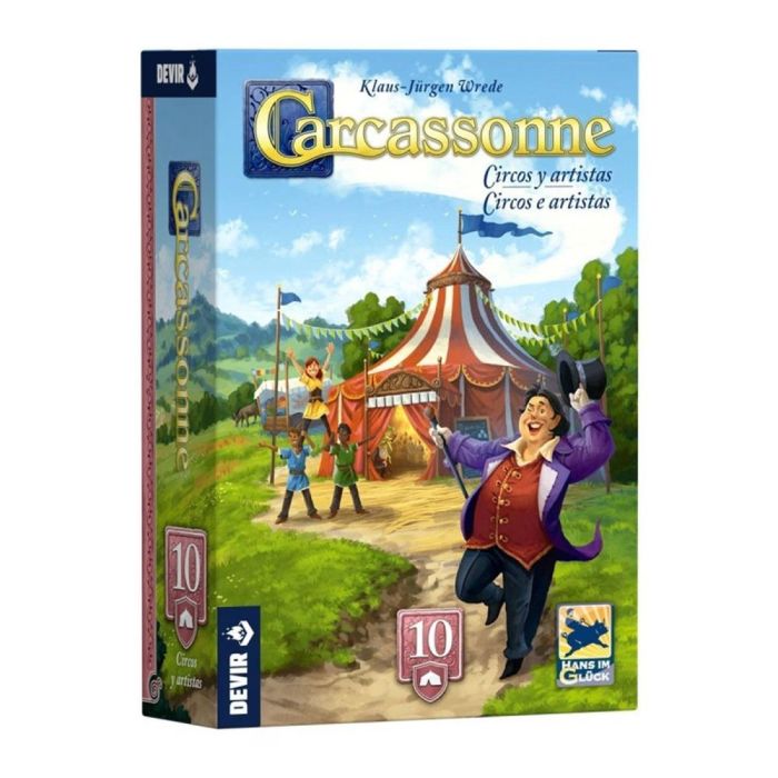 Devir Carcassonne: Circos y Artistas Expansión Juego de Mesa para 2-6 Jugadores (Edición Revisada)