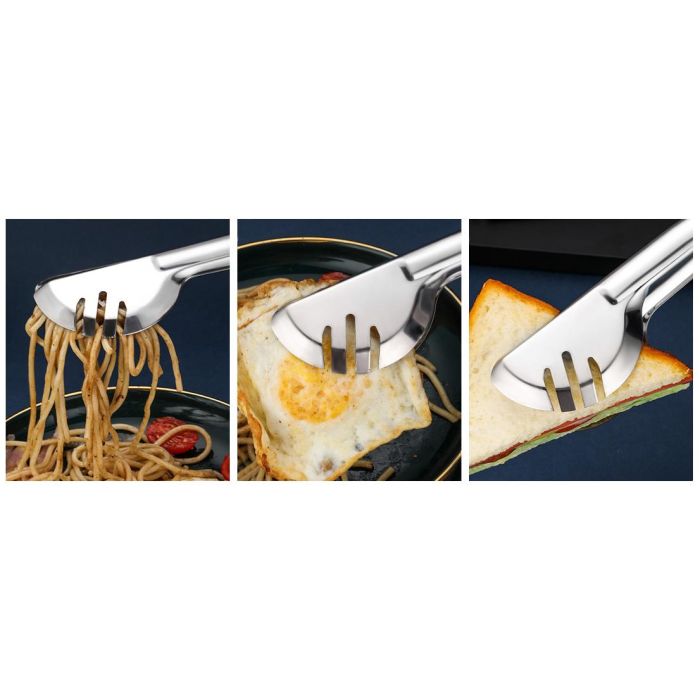 Pinzas de cocina multiuso de acero Quttin 23.5 cm (36 Unidades) 6 Pinzas de cocina multiuso de acero Quttin 23.5 cm (36 Unidades) 6