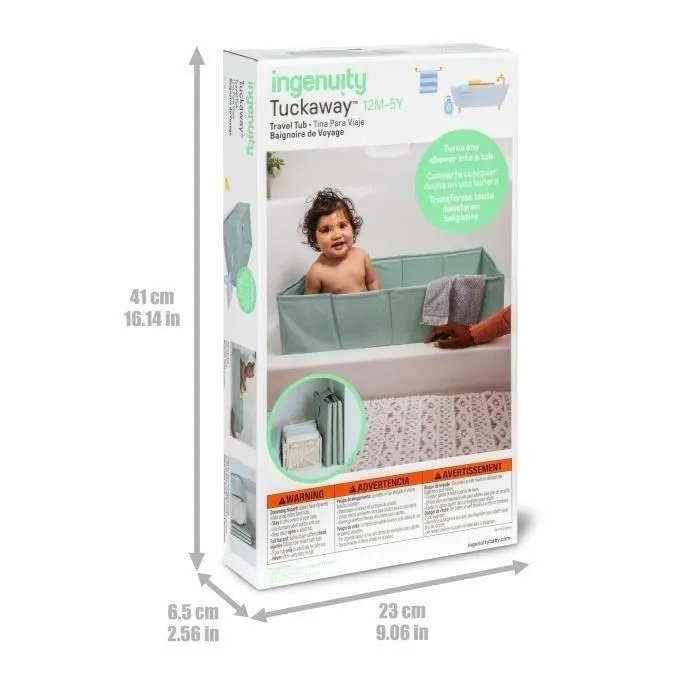 Ingenuity Bañera Plegable para Bebé ING0074451172678 Portátil con Forro Impermeable, Fácil de Limpiar 3