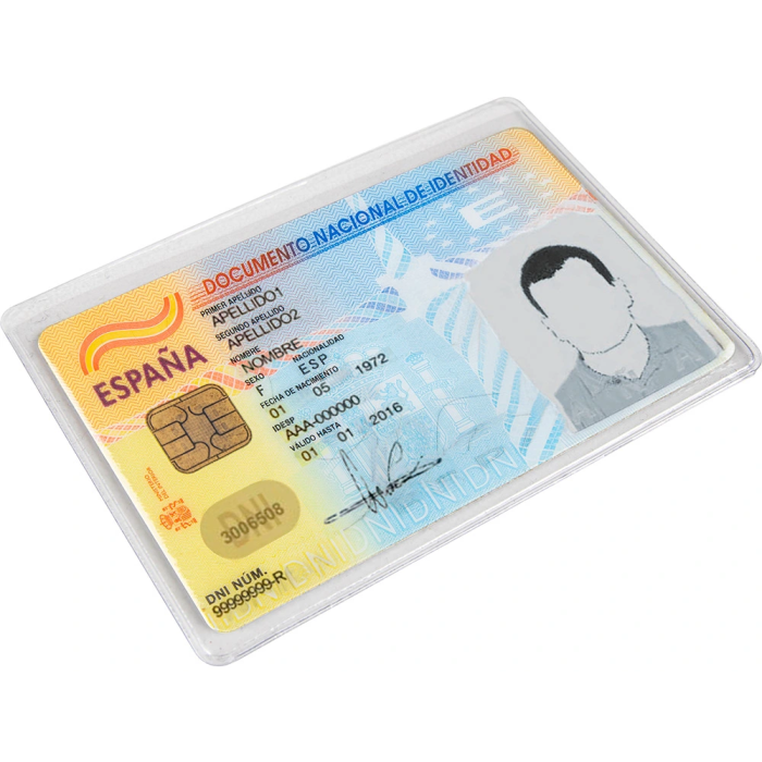 Q-connect Funda Portadocumentos DNI 86x54 mm, 130 Micras, PVC Transparente con Uñero 4 Q-connect Funda Portadocumentos DNI 86x54 mm, 130 Micras, PVC Transparente con Uñero 4