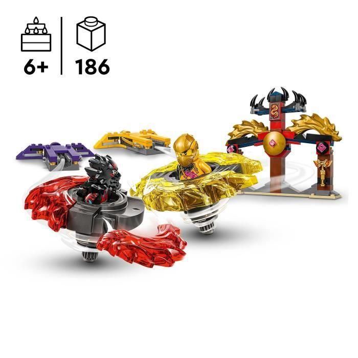 LEGO 71826 Ninjago Pack Combate Spinjitzu del Dragón con Minifiguras Arin y Ras y Spinners 1