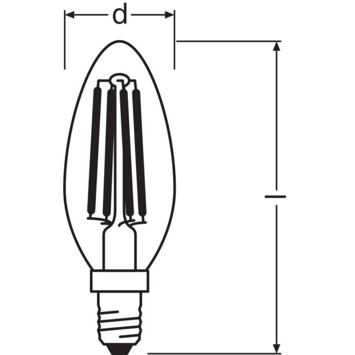 [LVE-4099854065590] Ledvance/Osram Bombilla LED "Classic" E14 4,2W 470Lm 2700K 300º IP20 Regulable 1