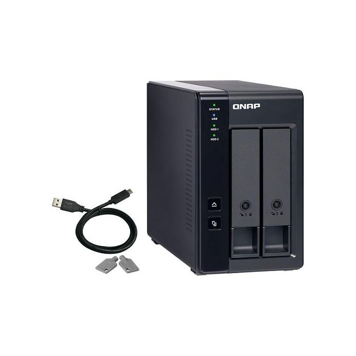 QNAP TR-002 Unidad de Disco Múltiple Negro