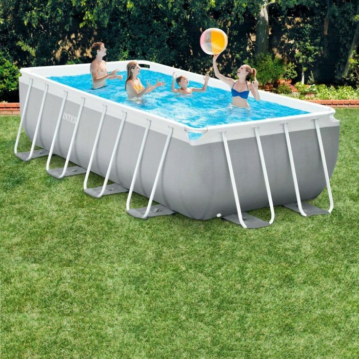 Piscina Desmontable Intex Prism Frame 10.874 l Gris 488 x 244 x 107 cm 5