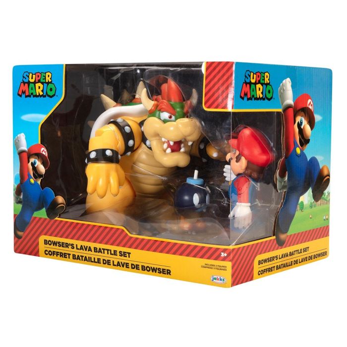 Jakks Pacific Super Mario Set de Batalla Mario vs. Bowser 645124 Figuras Articuladas +3 Años 3