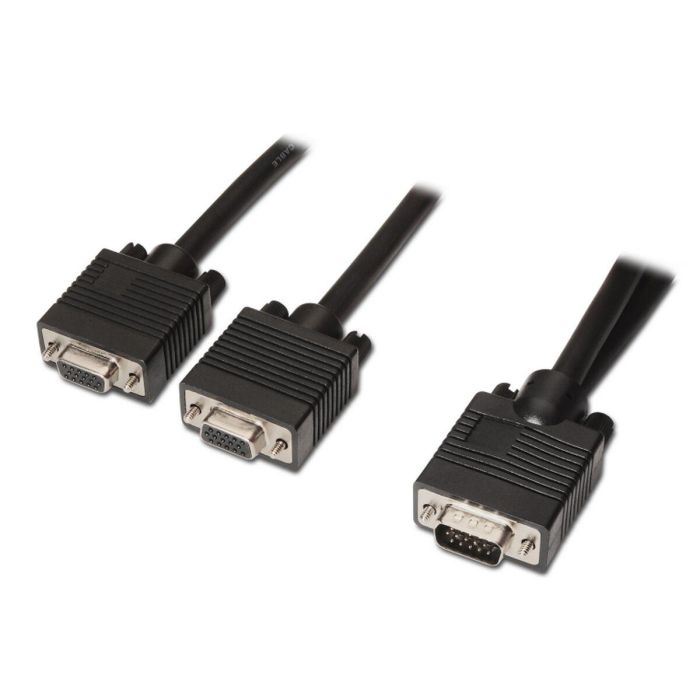 AISENS - CABLE BIFURCADOR SVGA, HDB15/M-2XHDB15/H, NEGRO, 45 CM 7