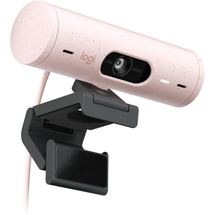 Logitech Webcam Brio 500 Rosa Full HD 1080p, 4 MP, Zoom Digital 4x, Enfoque Automático, USB-C 16