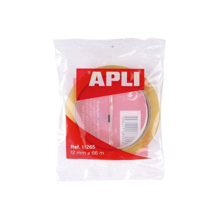Apli Cinta Adhesiva Transparente Rollo 12 mm X 66 M