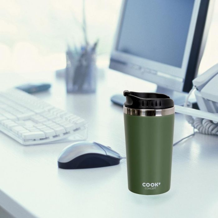 Cook Concept Mug Térmico Doble Pared Take Away Acero Inoxidable 350 Ml Negro 6