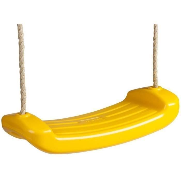 TRIGANO Columpio de plástico amarillo para pórtico 1.90 / 2.50m 2 TRIGANO Columpio de plástico amarillo para pórtico 1.90 / 2.50m 2