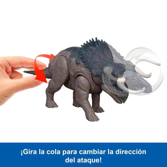 Mattel Dinosaurio Nasutoceratops Rugido Salvaje Jgc81 Jurassic World 4