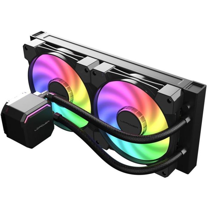 LC-Power LC-CC-240-B-ARGB Cooler All-in-One de Líquido para Procesador, 2 Ventiladores 12 cm, Iluminación ARGB, Negro 2 LC-Power LC-CC-240-B-ARGB Cooler All-in-One de Líquido para Procesador, 2 Ventiladores 12 cm, Iluminación ARGB, Negro 2
