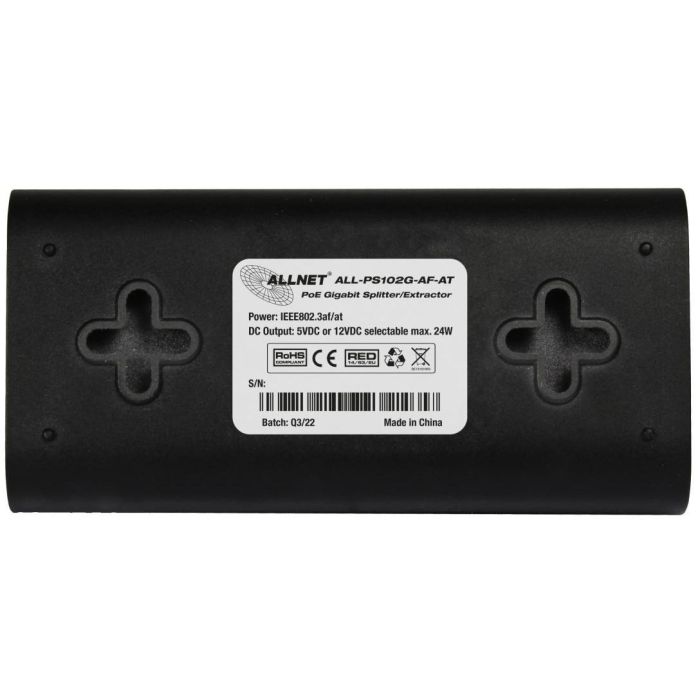 Z ALLNET PoE Splitter-Mini/Extractor / Gigabit / 24W / 5V/12V Schaltbar / ALL-PS102G-AF-AT 2 Z ALLNET PoE Splitter-Mini/Extractor / Gigabit / 24W / 5V/12V Schaltbar / ALL-PS102G-AF-AT 2