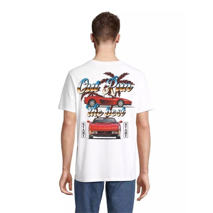 Radikal Revolution RKOUT202M Camiseta Out Run Blanca Talla M. Diseño retro inspirado en videojuego SEGA, estilo carreras y nostalgia ochentera. 3
