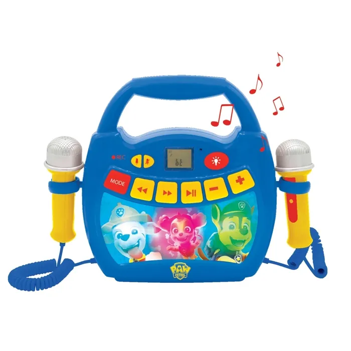 Lexibook Karaoke Digital Portátil Patrulla Canina MP320PAZ Inalámbrico Bluetooth con 2 Micrófonos para Niños +3 Años 0 Lexibook Karaoke Digital Portátil Patrulla Canina MP320PAZ Inalámbrico Bluetooth con 2 Micrófonos para Niños +3 Años 0