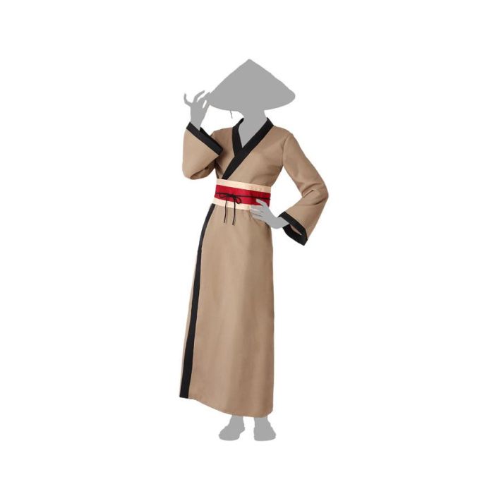 Disfraz China Kimono Marrón Adulto XS-S 4 Disfraz China Kimono Marrón Adulto XS-S 4