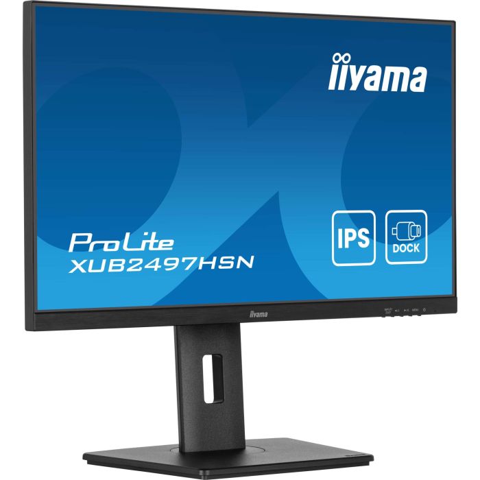 Iiyama Pantalla XUB2497HSN-B2 24" IPS Full HD USB-C Dock RJ45 Negro 1