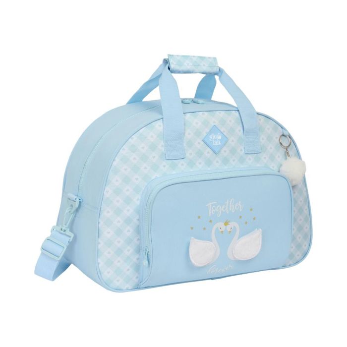 Bolsa de Deporte Glow Lab Cisnes Azul claro 48 x 33 x 21 cm