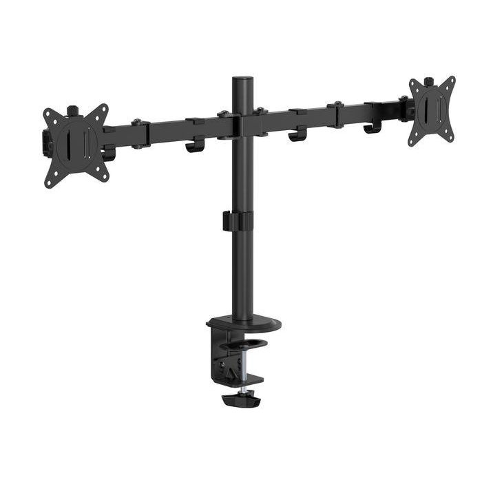 eSTUFF Soporte de Escritorio para Monitor Doble con Ajuste Ergonómico y Gestión de Cables para un Espacio de Trabajo Organizado 2 eSTUFF Soporte de Escritorio para Monitor Doble con Ajuste Ergonómico y Gestión de Cables para un Espacio de Trabajo Organizado 2