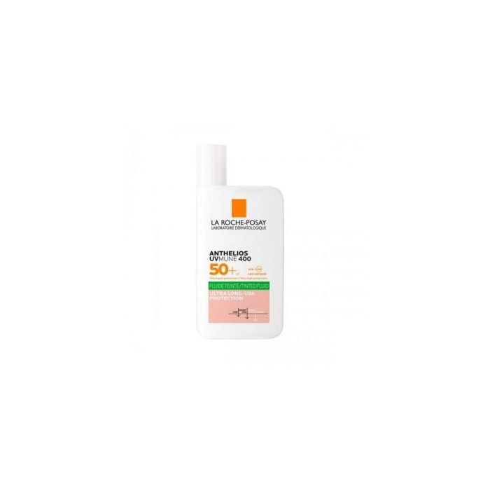 La Roche Posay Anthelios UVMune 400 Protector Solar Facial Fluido Invisible con Color Oil Control SPF50+ Matificante 50ml