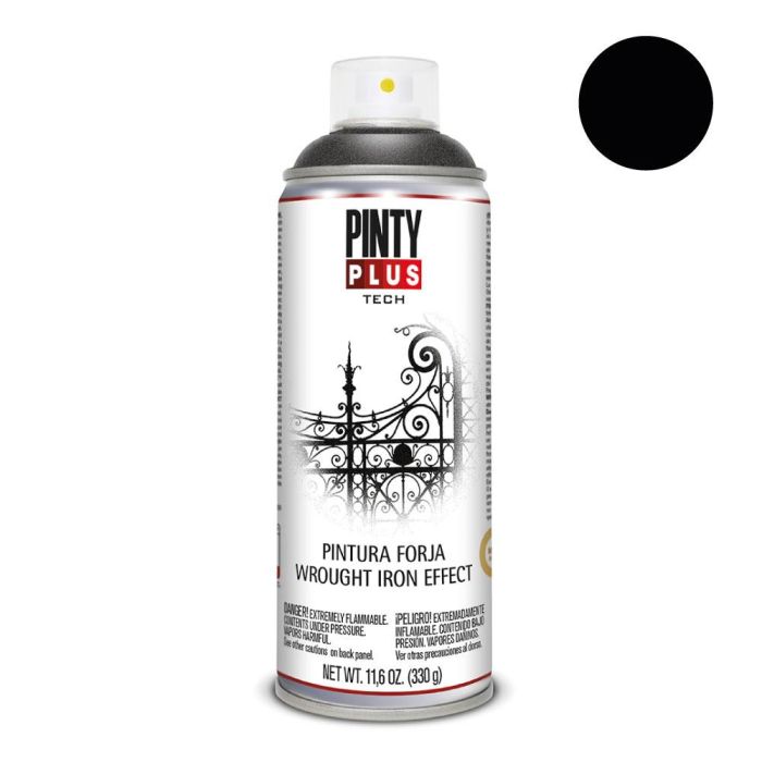 Pinty Plus FJ104 Pintura en Spray Forja Negro 520cc para Metal, Acabado Hierro Antiguo, Exterior
