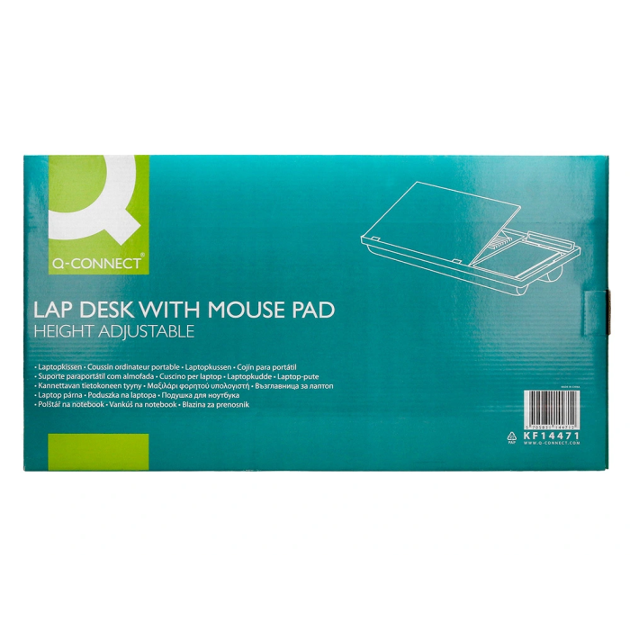 Q-connect Soporte Portátil Multifuncional Ajustable Hasta 17 Pulgadas, Soporte Movil y Ratón, 7 Ángulos, Negro 12