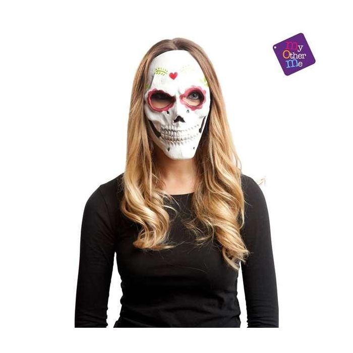 1/2 day of the dead latex mask one size 1/2 day of the dead latex mask one size