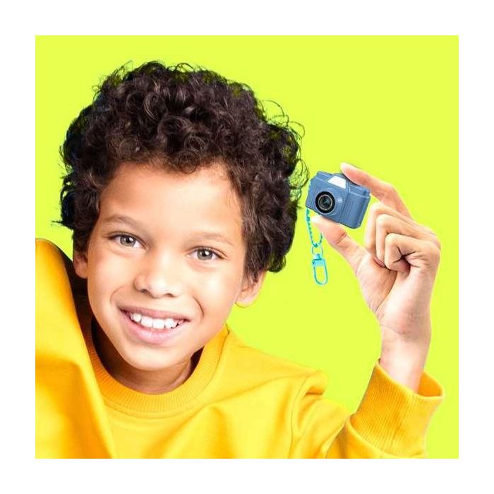 Canal Toys Mini cámara digital de llavero para fotos y vídeo, 4.2 cm, con micro SD 1GB, USB-C - Azul, violeta, rosa, amarillo, fucsia