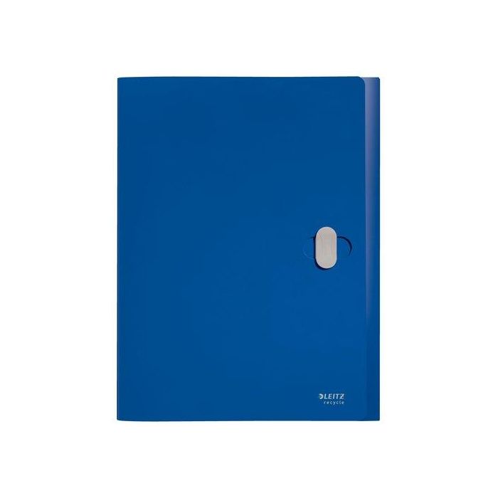 Leitz 46230035 Carpeta de Proyectos en Polipropileno Reciclable 38mm, Cierre Broche Giratorio, A4, Azul, Certificación Climate Neutral