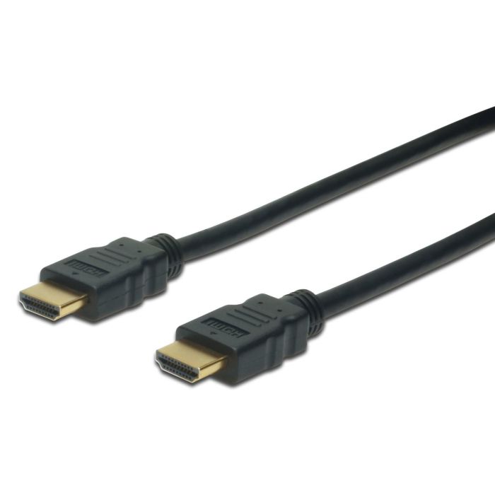 Digitus Cable HDMI con Ethernet, 4K 60Hz, 1m, Negro, Conectores Macho/Macho chapados en Oro