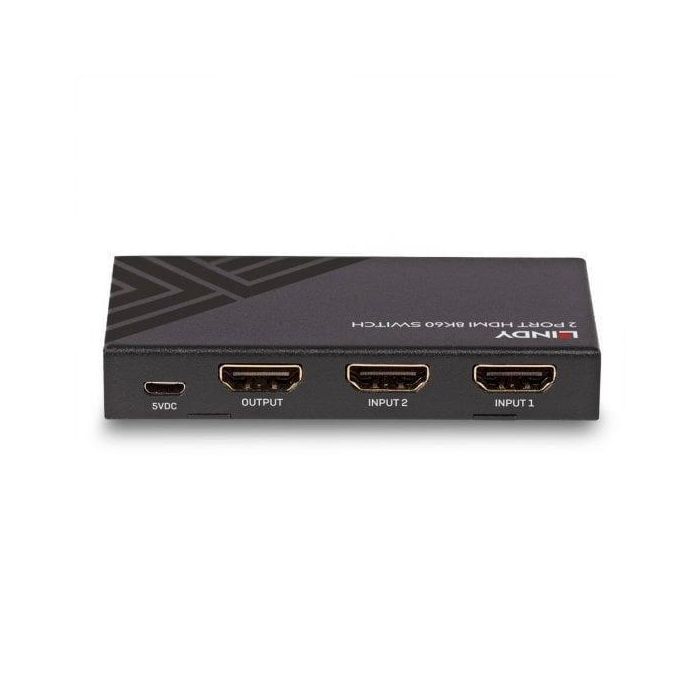 Lindy HDMI 8K60 Switch de 2 Puertos para 2 Dispositivos Fuente a una Pantalla con Auto Switching y Control IR 3