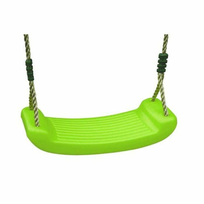 Trigano Columpio de plástico verde para pórtico 1.90 / 2.50m - Ajustable - Plástico tratado anti-UV - Niño y niña - A partir de 3 años