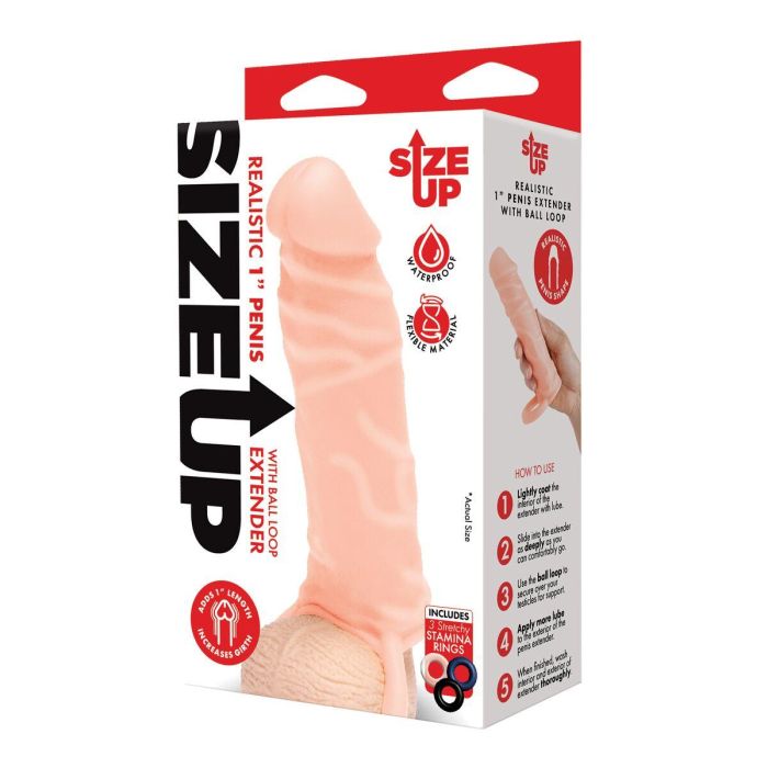 Funda para pene Size Up Carne Ø 4 cm 15,2 cm 1 Funda para pene Size Up Carne Ø 4 cm 15,2 cm 1
