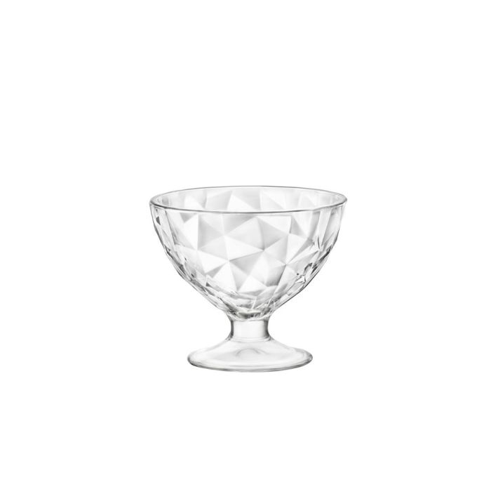 Bormioli Rocco Copa de Helado Diamond de 360 Ml - Juego de 6 Copas - Altura 99mm, Diámetro 117mm Bormioli Rocco Copa de Helado Diamond de 360 Ml - Juego de 6 Copas - Altura 99mm, Diámetro 117mm