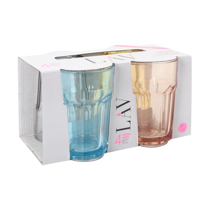 Set de 4 Vasos 365 cc Aras Colores - LAV (6 Cajas) 3 Set de 4 Vasos 365 cc Aras Colores - LAV (6 Cajas) 3