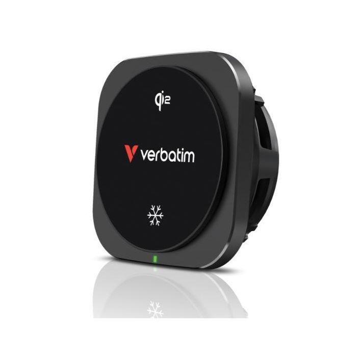Verbatim Cargador Inalámbrico Magnético para Coche Qi2, Compatible con iPhone 16/15/14/13/12 y Android, Hasta 15W