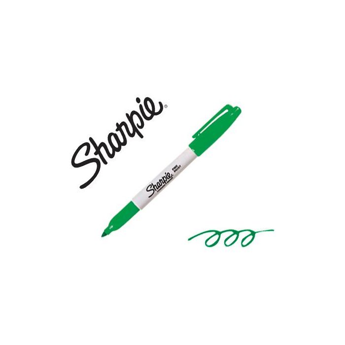 Rotulador permanente Sharpie Fine Point Verde (12 Unidades)