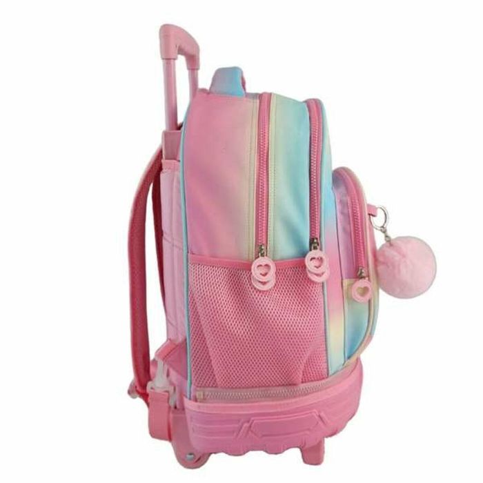 Mochila trolley fjo compacto doble cuerpo gran capacidad blin blin gradient pink. 44 x 34 x 24 cm. 2