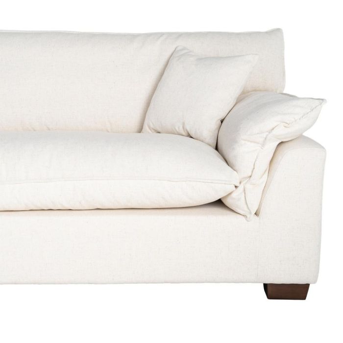 Sofá 4 Plazas Crema Tejido 282 X 101 X 71 cm