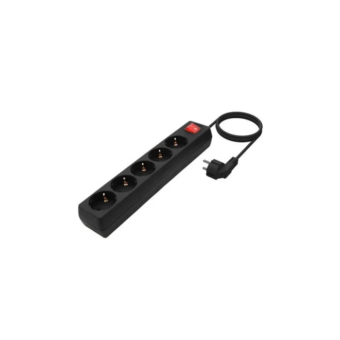 Aisens Base Múltiple 5 Tomas con Interruptor y Cable 3x1,5 mm2, Negro, 1,4M 1 Aisens Base Múltiple 5 Tomas con Interruptor y Cable 3x1,5 mm2, Negro, 1,4M 1