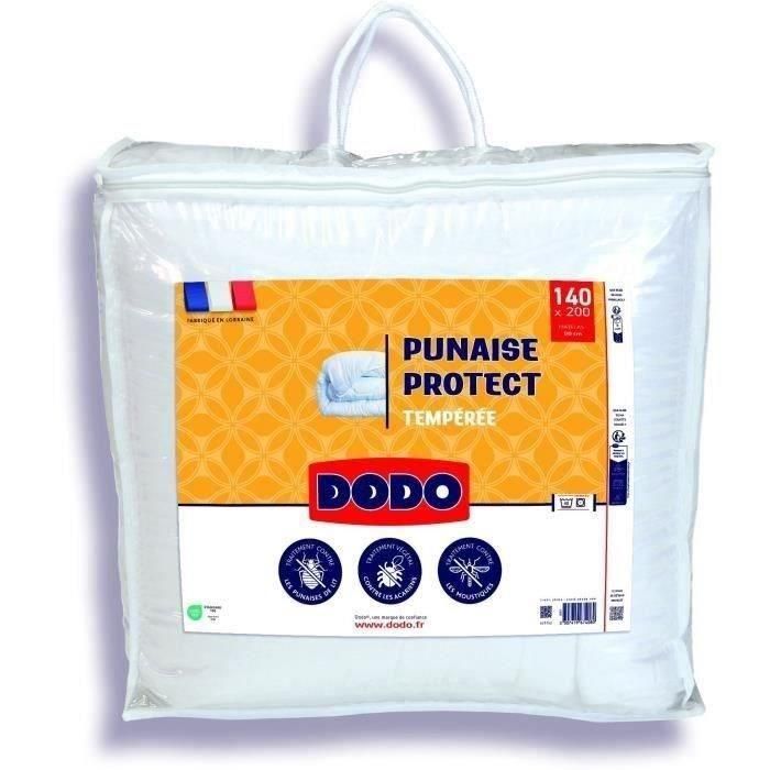 DODO edredón nórdico templado 140x200 cm - 1 persona - Protección antiinsectos y antiácaros - 300 g/m² - Blanco - Hecho en Francia DODO edredón nórdico templado 140x200 cm - 1 persona - Protección antiinsectos y antiácaros - 300 g/m² - Blanco - Hecho en Francia