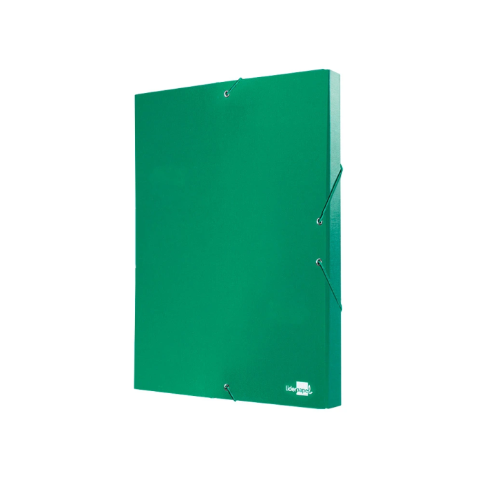 Liderpapel Carpeta proyectos folio lomo 30mm cartón forrado verde 250 x 350 mm 3