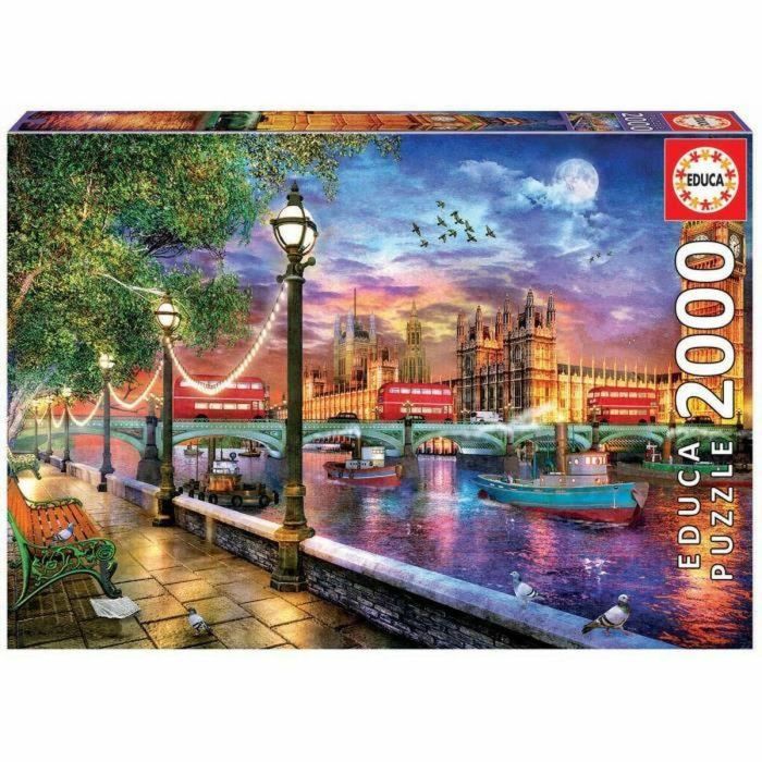 Educa Puzzle 2000 piezas Londres al atardecer para adultos, piezas de alta calidad y montaje fácil Educa Puzzle 2000 piezas Londres al atardecer para adultos, piezas de alta calidad y montaje fácil
