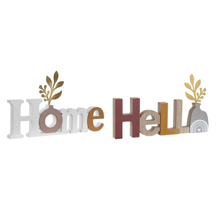 Decoracion Shabby DKD Home Decor Multicolor Natural 2 x 18 x 30 cm (6 Unidades) Decoracion Shabby DKD Home Decor Multicolor Natural 2 x 18 x 30 cm (6 Unidades)