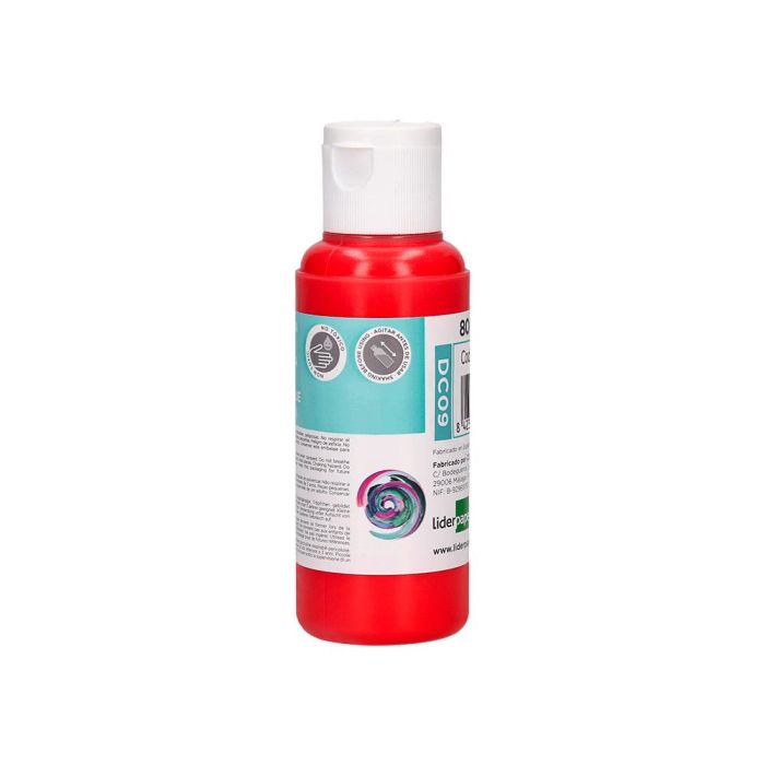 Pintura Acrilica Liderpapel Bote De 80 mL Rojo 1