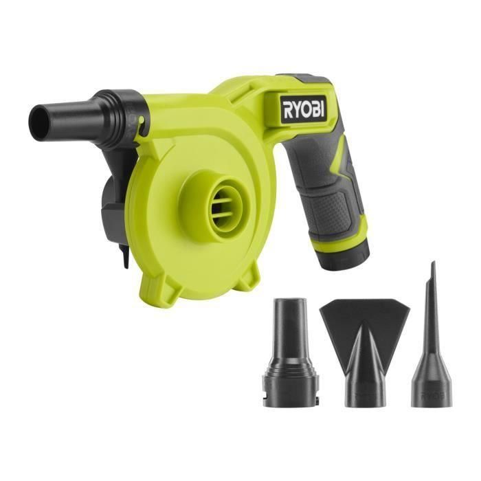 Bomba/desinfladora de aire RYOBI - 4V - Alto caudal: 200 l/min - Incluye 3 boquillas de inflado 0 Bomba/desinfladora de aire RYOBI - 4V - Alto caudal: 200 l/min - Incluye 3 boquillas de inflado 0